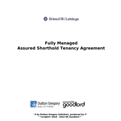 Draft Tenancy Agreement